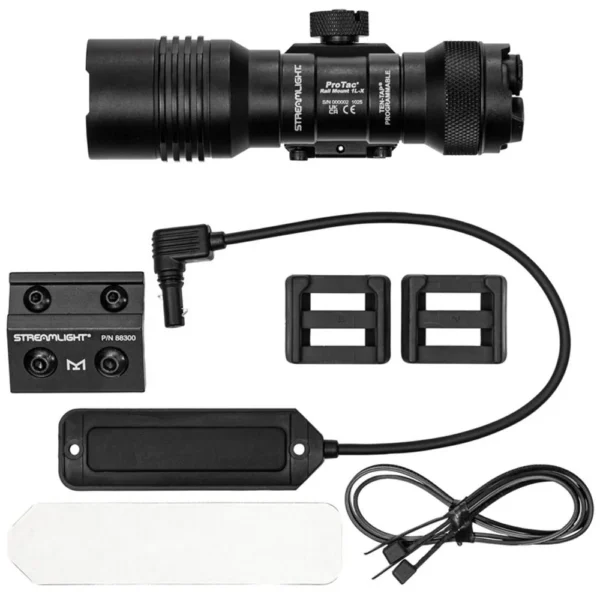 Streamlight Protac Rail Mount 1L-X Pro, black light with switch, cable and mounting accessories