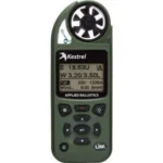Kestrel 5700 Elite Weather Meter olive drab handheld meter, front view with display