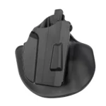 Safariland SL 7378 ALS P365, black right-hand holster in angled front view with belt paddle