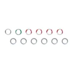 SUREFIRE SOCOM SHIM KIT two rows of silver circular shims with coloured edge markings