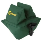 AOB Battenfeld Technologies Caldwell Deadshot Rear Shooting Bag, green angled view with clip