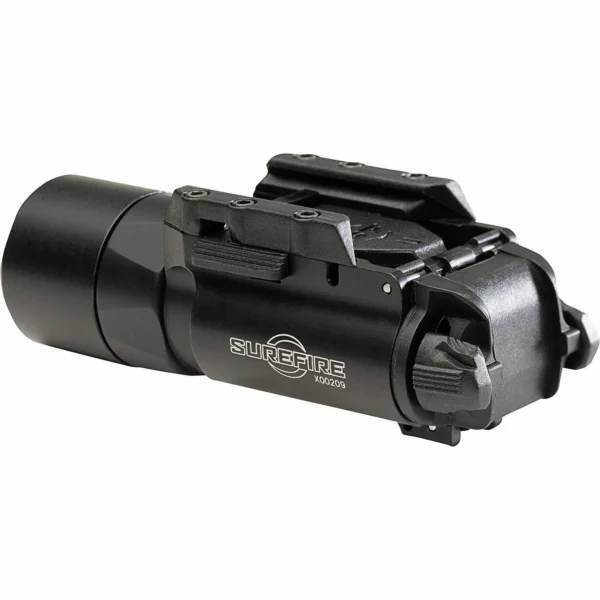Surefire X300T-A Turbo Weapon Light, black three-quarter view showing mounting rail and controls