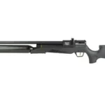 BENJAMIN MARAUDER GEN3 PCP black air rifle in right-side view with long barrel and stock