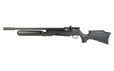 BENJAMIN MARAUDER GEN3 PCP black air rifle in right-side view with long barrel and stock