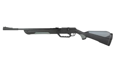 Crosman Vapor Max, black and gray left-facing side view with pump forearm and open sights