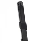 ProMag CAN-A3 handgun magazine, black blued steel, angled side view with extended body