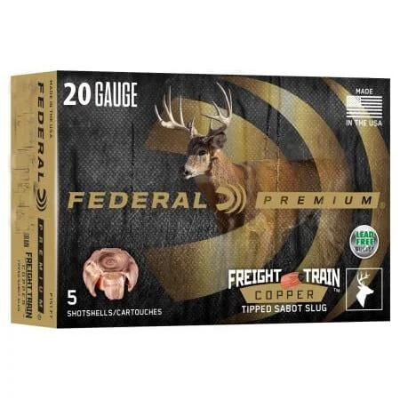 Federal Cartridge Co. Federal Premium Freight Train Copper 20ga 2-3/4" 275gr Slug 1700 fps 5/ct