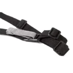 Blue Force Gear Vickers ONE Sling 1" Wide Black, laid flat with buckles and gray pull tab