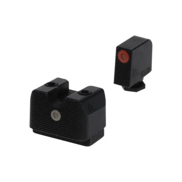 Rival Arms Inline Tritium Night Sights Orange for Glock MOS, front and rear black sights