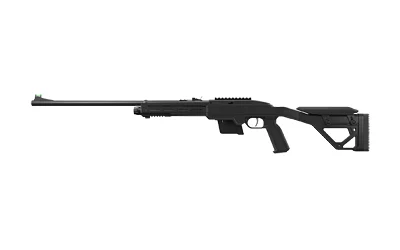 CROSMAN 1077 TACTICAL black side view with skeleton stock, pistol grip and top rail