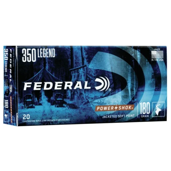 Federal Cartridge Co. Federal Power-Shok Rifle Ammunition .350 Legend 180 gr SP 2100 fps 20/ct