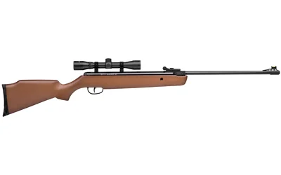 CROSMAN VANTAGE NP side view with brown wood stock and mounted scope