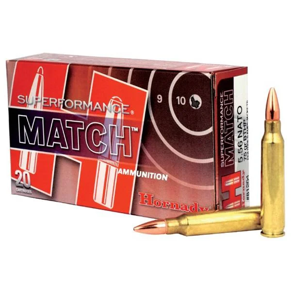 Hornady Mfg Hornady Superformance Rifle Ammunition 5.56X45 NATO 75 gr BTHP 2910 fps 20/ct
