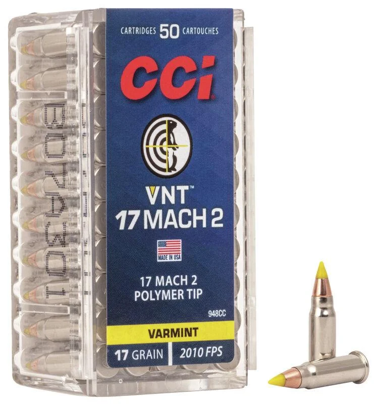 primary-49833 CCI Varmint Rimfire Ammunition .17 Mach 2 17 gr VNT 2010 fps 50/ct