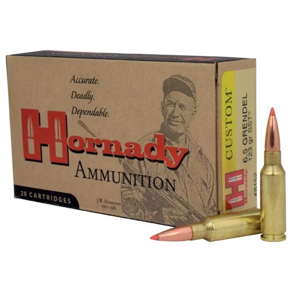 Hornady Mfg Hornady Custom Rifle Ammunition 6.5 Grendel 123 gr SST 2580 fps 20/ct