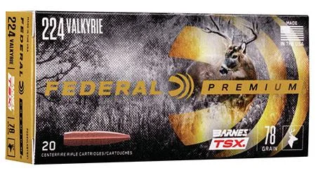 Federal Cartridge Co. Federal Barnes Rifle Ammuniton .224 Valkyrie 78 gr TSX 20/ct