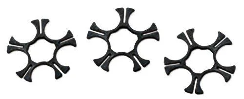 primary-49899 Ruger LCR full moon clips, three black five-round clips viewed from above