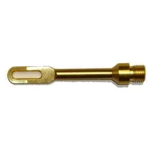 primary-49918 Pro-Shot Brass Patch Holder, side view of brass holder with slotted tip and threaded end