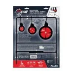 The Allen Company Inc. EZ-Aim Triple Deflector Spinner Target System Rimfire .22 Cal. & Air Guns 10.75"W x 12.5"H - Black/Red