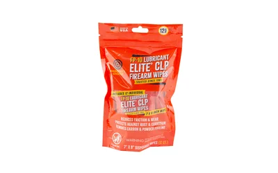 SHOOTERS CHOICE FP-10 Wipes, front view of red resealable 12-pack pouch