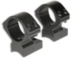 Talley Lightweight Alloy Scope Mounts black, angled view of two ring mounts