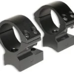 Talley Lightweight Alloy Scope Mounts black, angled view of two ring mounts