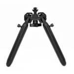 Warne Vapor Bipod, black front view with two extended legs and top mounting point