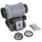 AOB Frankford Arsenal Platinum Series Rotary Tumbler, gray drum on black base with accessories