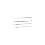 AOB Tipton Stainless Steel Cleaning Pick Set, four silver double-ended picks