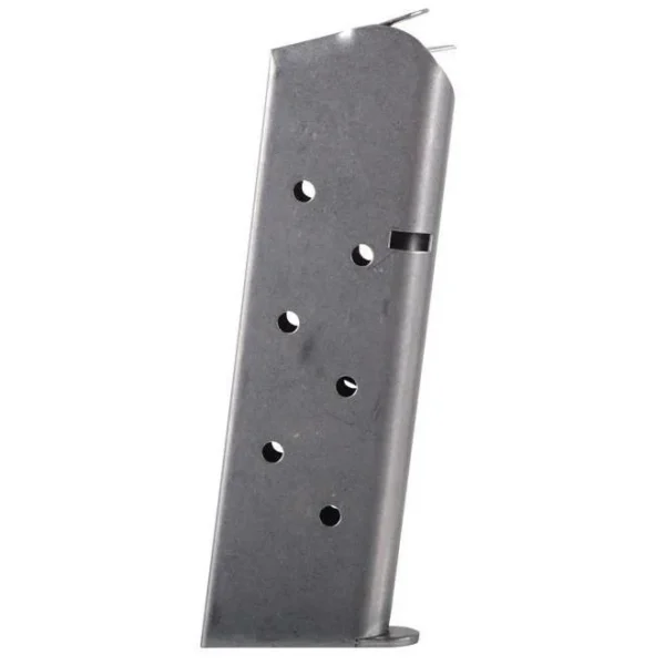 Chip McCormick Shooting Star Classic 1911 Magazine, angled side view in stainless steel