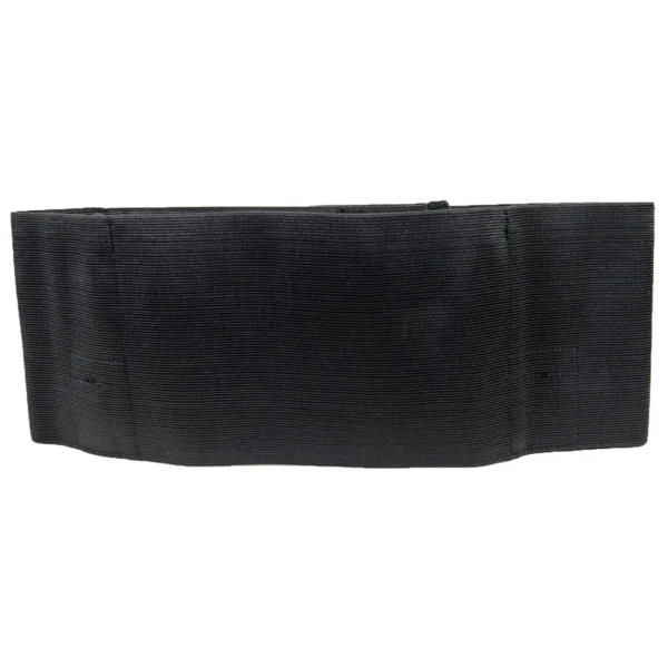 Bulldog Deluxe Belly Band Holster black, front view with wide elastic panels