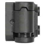 Midwest Industries Side Folder Buffer Tube Adaptor, black close-up side view with hinge