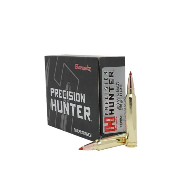 Hornady Mfg Hornady Precision Hunter Rifle Ammunition .300 Win Mag 200 gr ELD-X 2850 fps 20/ct