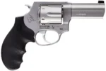 Taurus Defender 856 matte stainless revolver, right-side view with black grip
