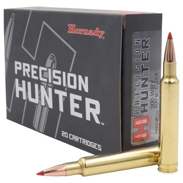 Hornady Mfg Hornady Precision Hunter Rifle Ammunition .300 Wby Mag 200 gr ELD-X 2960 fps 20/ct