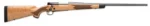Winchester Model 70 Supergrade, right-side view with wood stock and black barrel