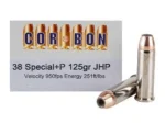 Corbon Ammo CORBON 38SPL+P 125GR JHP 20/500