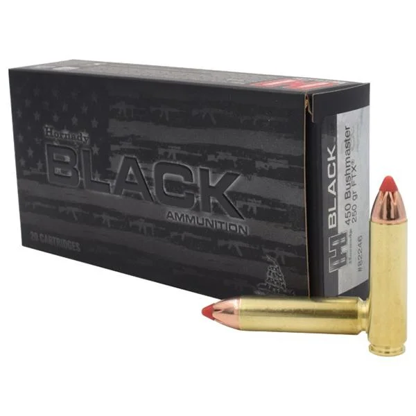 Hornady Mfg Hornady Black Rifle Ammunition .450 Bushmaster 250 gr FTX 2200 fps 20/ct