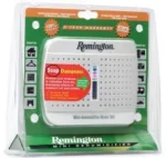 Remington Model 365 Mini Dehumidifier, front view in retail packaging with white vented case