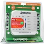 Remington Model 365 Mini Dehumidifier, front view in retail packaging with white vented case