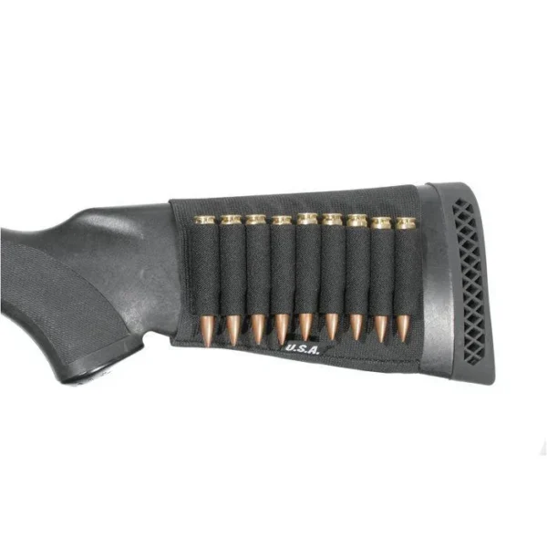 BLACKHAWK BH Butt Stock Shell Holder, black holder on stock with exposed shells