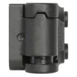 Midwest Industries Side Folder with MI Stock Tube, black hinge assembly in close-up side view