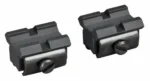 WEAVER BASE 3/8 TO WEAVER STYLE ADP, two black adapters with slotted screws