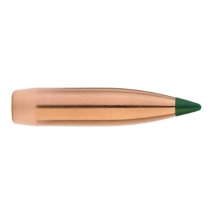 primary-50356 Sierra Tipped MK copper-coloured bullet with green tip, side view