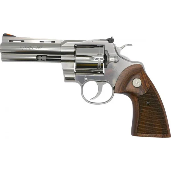 Colt Manufacturing Colt Python Handgun .357 Mag 6rd Capacity 4.25" Barrel Stainless Finish Wood Grips