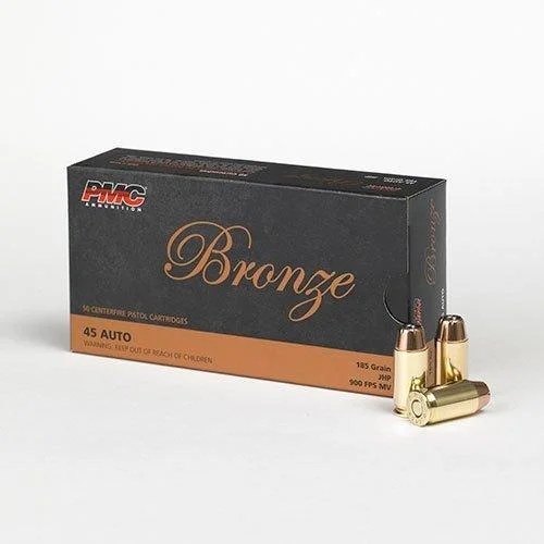 PMC AMMUNITION PMC Bronze Handgun Ammunition .45 ACP 185 gr JHP 900 fps 50/ct