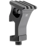 Midwest Offset Rail R22.5, black angled side view with top rail and clamp