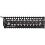 Daniel Defense DD OMEGA MID-LENGTH RAIL 9.0 BLK right side view with slotted rails and mounting screws
