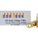 Corbon Inc. Corbon Self-Defense JHP Handgun Ammunition .45 ACP (+P) 230 gr JHP 950 fps 20/ct
