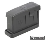MAG RUGER AI STYLE, black box magazine in angled side view with Ruger logo and wide base plate